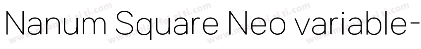 Nanum Square Neo variable字体转换